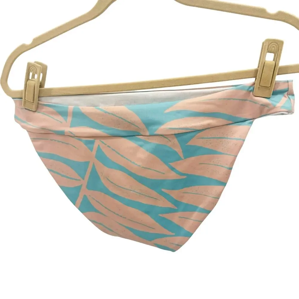 Patagonia Nanogrip Nireta Full-Coverage Bikini Set Blue Pink Size L NWOT